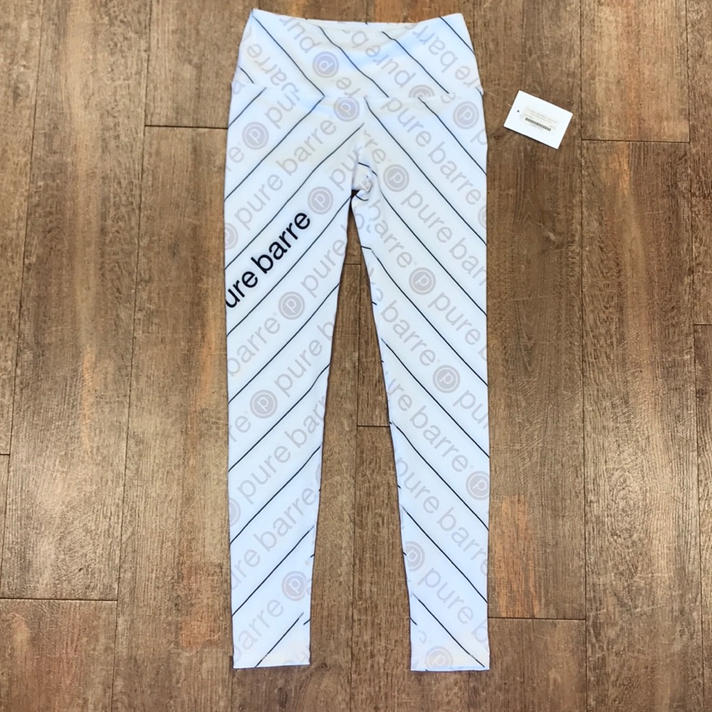 White chevron tights